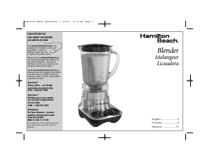 Mode d’emploi Hamilton Beach 56222 Smoothie Smart Blender