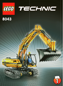 Manual Lego set 8043 Technic Motorized excavator