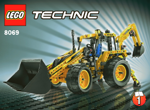 Handleiding Lego set 8069 Technic Graafmachine met laadbak