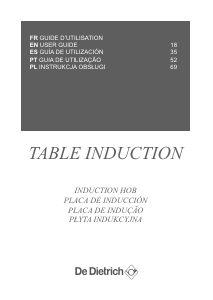 Mode d’emploi De Dietrich DPI7570XT Table de cuisson