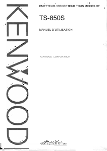 Mode d’emploi Kenwood TS-850S Émetteur-récepteur