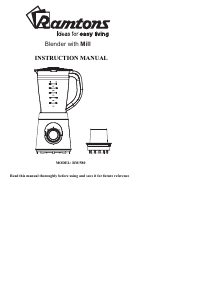 Bruksanvisning Ramtons RM/580 Blender
