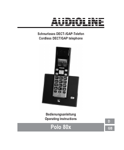 Bruksanvisning Audioline Polo 800 Trådlös telefon
