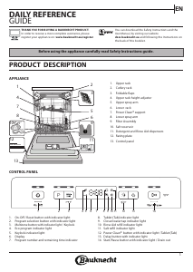 Manual Bauknecht BBC 3T333 PF X Dishwasher