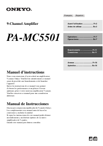 Mode d’emploi Onkyo PA-MC5501 Amplificateur