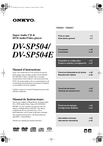 Manual de uso Onkyo DV-SP504 Reproductor DVD