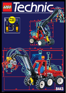 Bruksanvisning Lego set 8443 Technic Pneumatik skogsmaskin