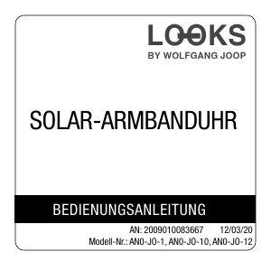 Bedienungsanleitung LOOKS AN0-JO-12 Armbanduhr