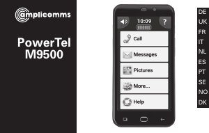 Mode d’emploi Amplicomms PowerTel M9500 Téléphone portable