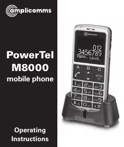 Manual Amplicomms PowerTel M8000 Mobile Phone