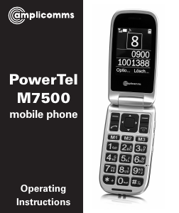 Manual Amplicomms PowerTel M7500 Mobile Phone