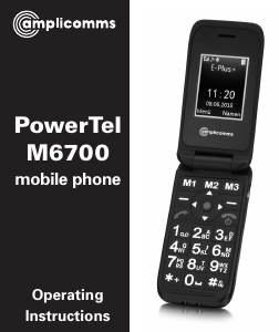 Manual Amplicomms PowerTel M6700 Mobile Phone