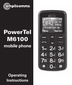 Handleiding Amplicomms PowerTel M6100 Mobiele telefoon
