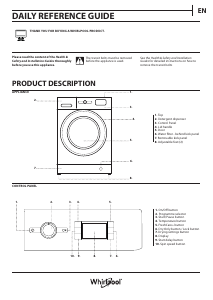 Bruksanvisning Whirlpool FWDG86148W UK N Kombinerad tvätt-tork