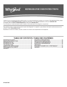 Bruksanvisning Whirlpool WRX735SDHZ Kyl-frys