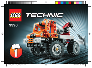 Handleiding Lego set 9390 Technic Mini takelwagen