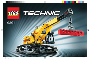Handleiding Lego set 9391 Technic Kraan met rupsbanden