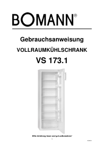 Bedienungsanleitung Bomann VS 173.1 Kühlschrank
