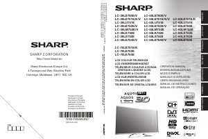 Bedienungsanleitung Sharp AQUOS LC-39LE754V LCD fernseher