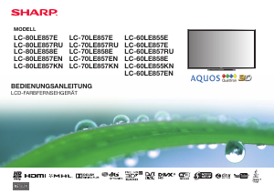 Bedienungsanleitung Sharp AQUOS LC-80LE857EN LCD fernseher