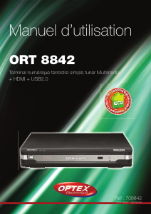 Mode d’emploi Optex ORT 8842 Récepteur numérique