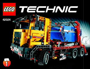 Instrukcja Lego set 42024 Technic Ciężarówka do przewozu kontenerów