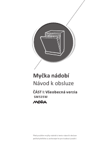 Manuál Mora SM 535 W Myčka na nádobí