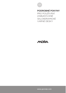 Manuál Mora VDSK 651 C Varná deska