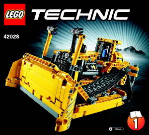 Manuale Lego set 42028 Technic Bulldozer
