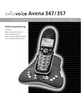 Bedienungsanleitung Swissvoice Avena 347 Schnurlose telefon
