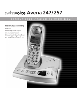 Bedienungsanleitung Swissvoice Avena 247 Schnurlose telefon