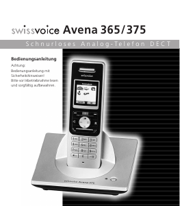 Bedienungsanleitung Swissvoice Avena 365 Schnurlose telefon