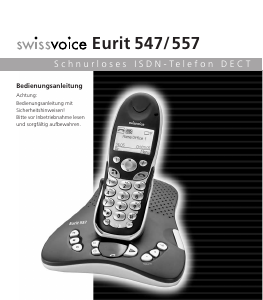 Bedienungsanleitung Swissvoice Eurit 547 Schnurlose telefon