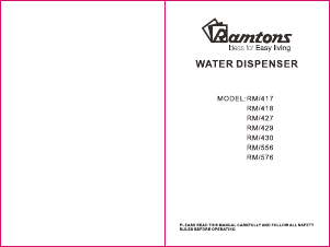 Bruksanvisning Ramtons RM/556 Vattendispenser