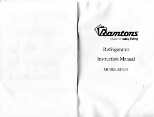 Manual Ramtons RF/299 Refrigerator