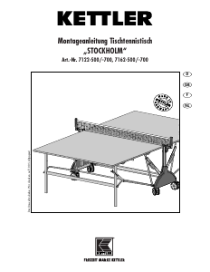 Handleiding Kettler Stockholm Tafeltennistafel