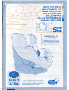 Manuale Bébé Confort Iseos Safe Side Seggiolino per auto