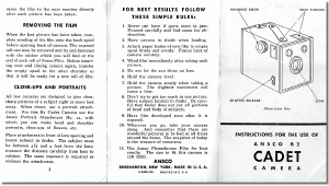 Handleiding Ansco B2 Cadet Camera