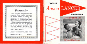 Handleiding Ansco Lancer Camera