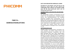 Bedienungsanleitung Phicomm FWS710 Handy