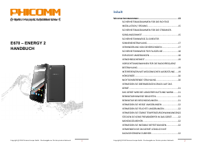 Bedienungsanleitung Phicomm E670 Energy 2 Handy