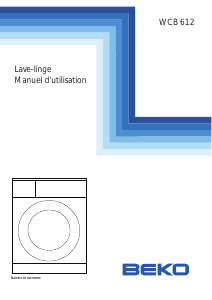 Mode d’emploi BEKO WCB 612 Lave-linge