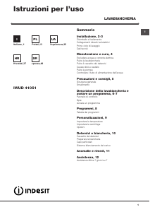 Manuale Indesit IWUD 41051 Lavatrice