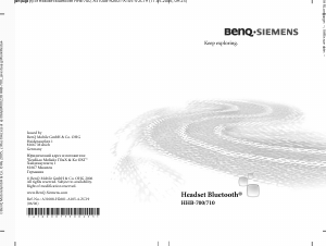 Manual de uso BenQ-Siemens HHB-710 Headset