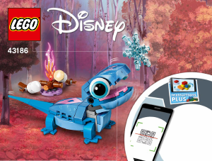 Használati útmutató Lego set 43186 Disney Princess Bruni a szalamandra, megépíthető karakter