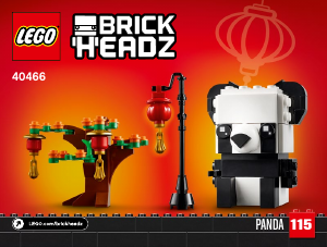 Manual de uso Lego set 40466 Brickheadz Pandas del Año Nuevo Chino