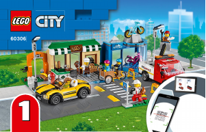Vadovas Lego set 60306 City Komercinė gatvė