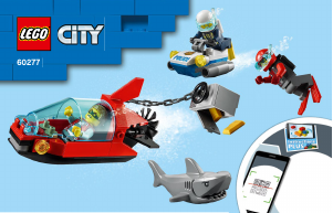 Manual Lego set 60277 City Barco de Patrulha da Polícia