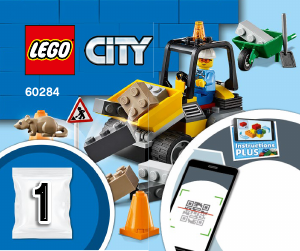 Rokasgrāmata Lego set 60284 City Ceļa remontdarbu smagā automašīna