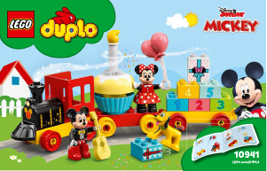 Használati útmutató Lego set 10941 Duplo Mickey & Minnie születésnapi vonata